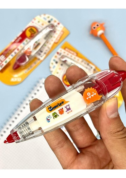 Sevimli Canavarlar Desenli Süsleme Bandı/Tipeks/Tipex/Şerit Daksil/Düzeltme Bandı/Şerit Düzeltici fırsatları