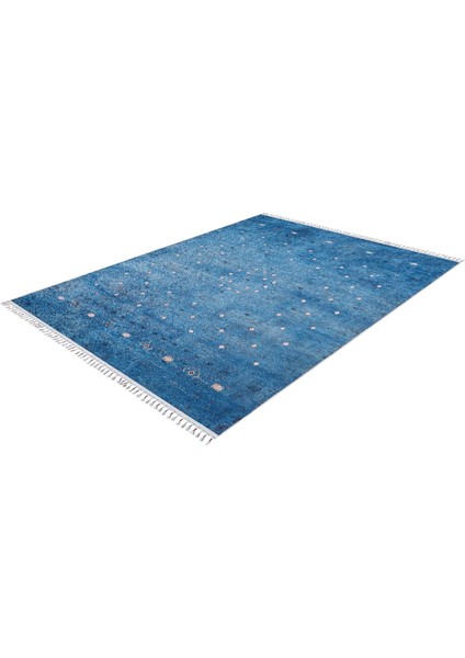 Labiszyn Mavi Göbekli Polyester Dijital Baskı Halı