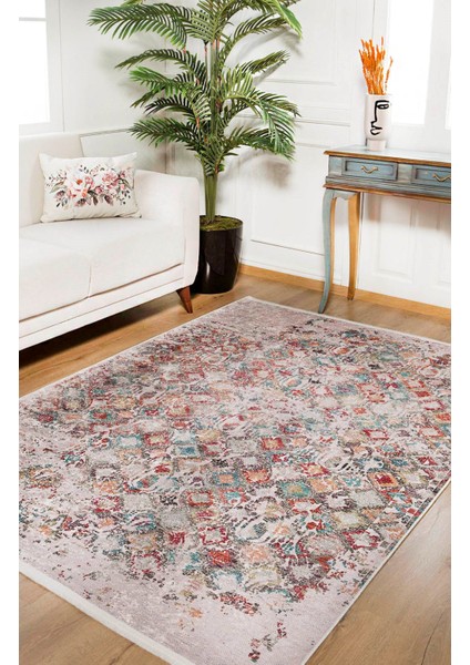 Voskresensk Bej Modern Polyester Dijital Baskı Halı