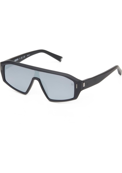 Hm 1624 C4 Geometrik Mat Siyah Unisex Güneş Gözlüğü