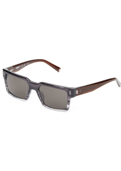 Hm 1625 C3 Dikdörtgen Gri - Kahverengi Unisex Güneş Gözlüğü