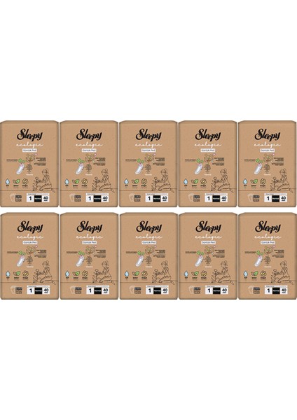 Ecologic Premium Plus Günlük Ped Normal 10 Paket (10*40) Ped