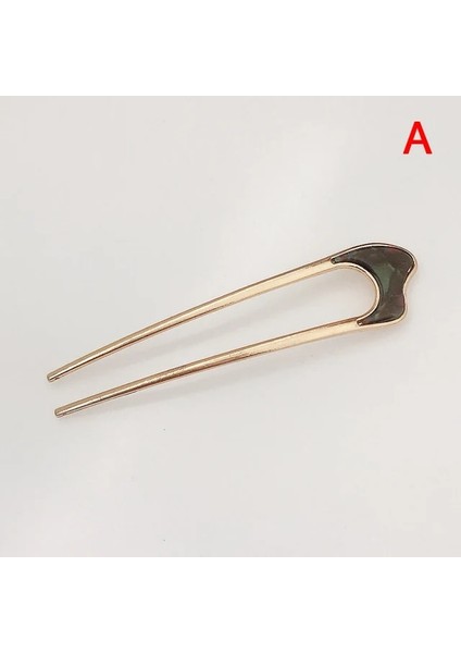 Kadınlar Için Bir Saç Tokası Japon Tarzı Metal Alaşım U Şeklinde Kızlar Vintage Saç Sopa Şapkalar Kadınlar Için Bayan Firkete Topuz Aracı Ma (Yurt Dışından)