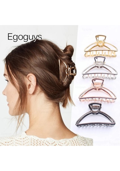 L Gümüş 1 Adet Kızlar Saç Pençe Kadın Geometrik Saç Kelepçesi Kapmak Saç Çene Klip Kavrama Tokalarım Kore Tarzı Saç Tokası Metal Şekillendirici Aksesuarları (Yurt Dışından) modelleri