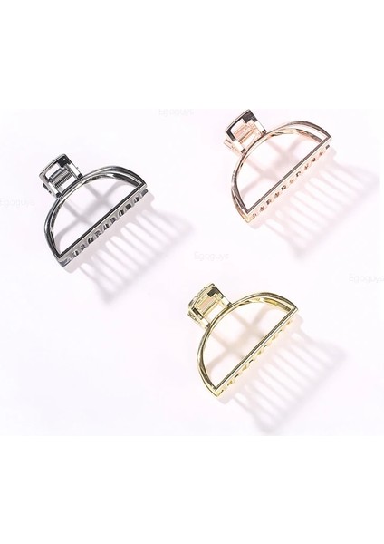 L Gümüş 1 Adet Kızlar Saç Pençe Kadın Geometrik Saç Kelepçesi Kapmak Saç Çene Klip Kavrama Tokalarım Kore Tarzı Saç Tokası Metal Şekillendirici Aksesuarları (Yurt Dışından) indirimleri