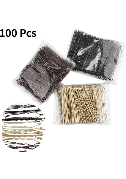Kahverengi 100 Adet 5 cm 100 Adet/takım 4 Renk 5/6 cm Saç Tokası U Şeklinde Tokalar Kıvırcık Dalgalı Sapları Saç Topuz Kadın Saç Tokaları Şekillendirici Saç Aksesuarları (Yurt Dışından) modelleri