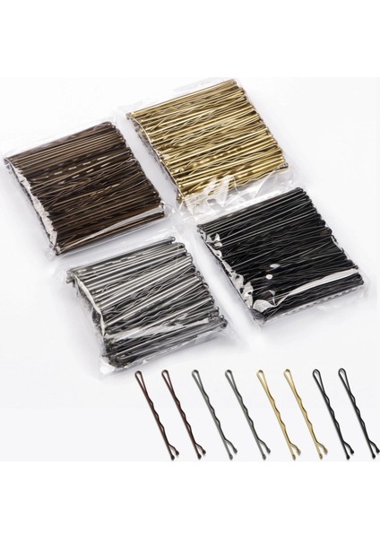 Kahverengi 100 Adet 6 cm 100 Adet/takım 4 Renk 5/6 cm Saç Tokası U Şeklinde Tokalar Kıvırcık Dalgalı Sapları Saç Topuz Kadın Saç Tokaları Şekillendirici Saç Aksesuarları (Yurt Dışından) fiyatları