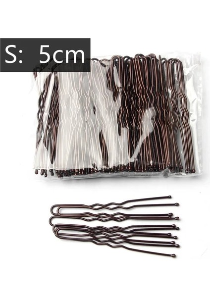 50 Adet 5 cm Kahverengi 50 Adet/torba 5/6/7 cm U Şekilli Alaşım Tokalar Dalgalı Saç Klipleri Basit Metal Saç Tokaları Tokalarım Gelin Saç Modeli Araçları Saç Tokaları (Yurt Dışından)