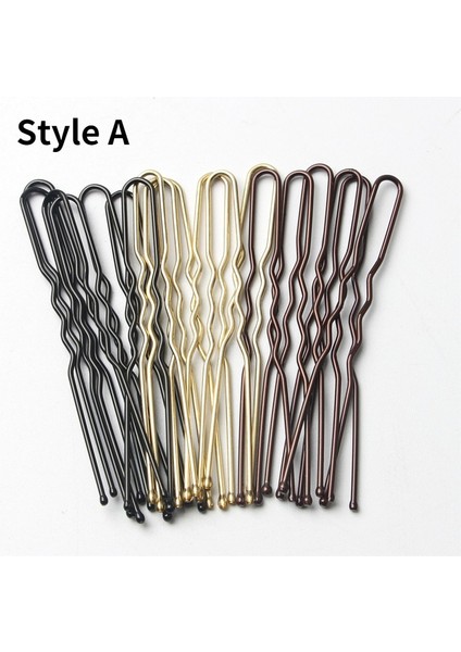 50 Adet 5 cm Kahverengi 50 Adet/torba 5/6/7 cm U Şekilli Alaşım Tokalar Dalgalı Saç Klipleri Basit Metal Saç Tokaları Tokalarım Gelin Saç Modeli Araçları Saç Tokaları (Yurt Dışından)