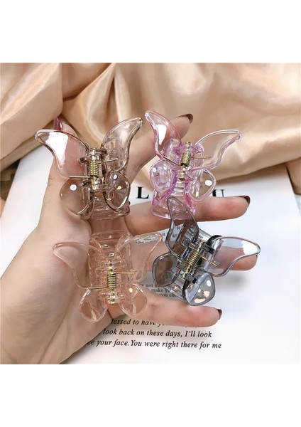 Stil 4 1 Pc Kore Moda Tasarımı Kadın Saç Pençe Düz Renk Saç Yengeç Sevimli Kelebek Saç Klipleri Küçük Boy Tokası Saç Aksesuarları (Yurt Dışından) fırsatları