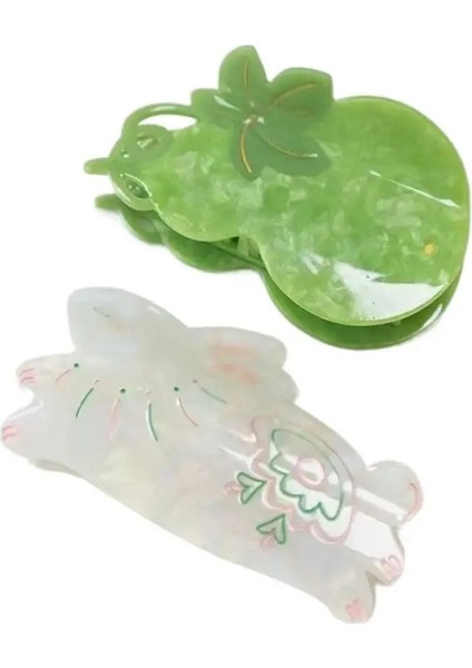 Kabak Kore Asetat Hayvan Saç Pençe Köpek Tavşan Panda Kavrama Saç Tokası Şube Geometrik Firkete (Yurt Dışından) fırsatları