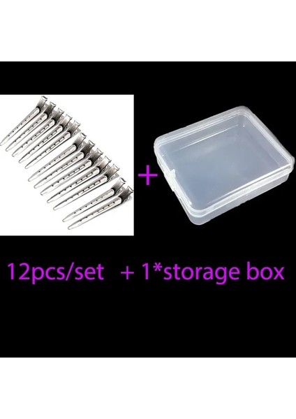 12 Adet Klip ve Kutu 12 Adet/grup Çelik Saç Tokası Kuaförlük Firkete Saç Aksesuarları Ekipmanları Kuaför Için Klipler Berber Salon Şekillendirici (Yurt Dışından)
