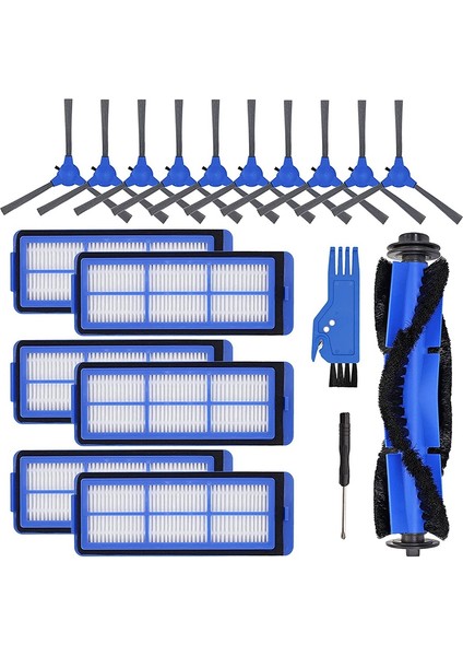 11S Max, 15C Max, 30C Max, G30, G10 Vakum, 10 Yan Fırça, 1 Rulo Fırça ile Uyumlu Yedek Parçalar (Yurt Dışından)