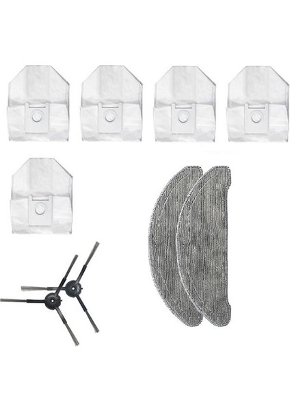 5x Toz Torbası/2x Tekrarlayan Mendil/eve Plus Için 2x Yan Fırça, Yedek Elektrikli Süpürge Parçaları (Yurt Dışından)