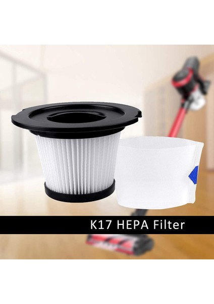 8 Takım Yedek Hepa Filtre ve Süzgeç Ekranı Temizleme Fırçası ile K17 Akülü Çubuk Elektrikli Süpürge Için Fit (Yurt Dışından) modelleri