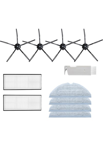 10 Adet Süpürme Robotu Filtre Yan Fırça Hepa Filtre Için Fit V3S/V5S/V5/V3L Robotlu Süpürge Aksesuarları (Yurt Dışından)