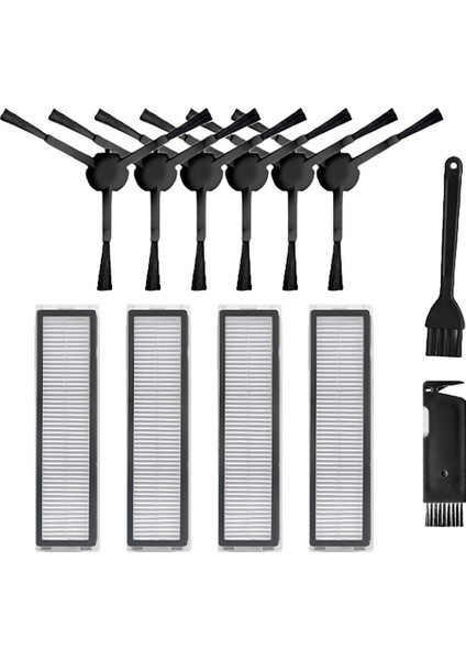 L10 Pro Robotlu Süpürge Parçaları Kitleri Aksesuarları Yan Fırça Filtreleri Temizleme Fırçası Için 12 Adet Set (Yurt Dışından)