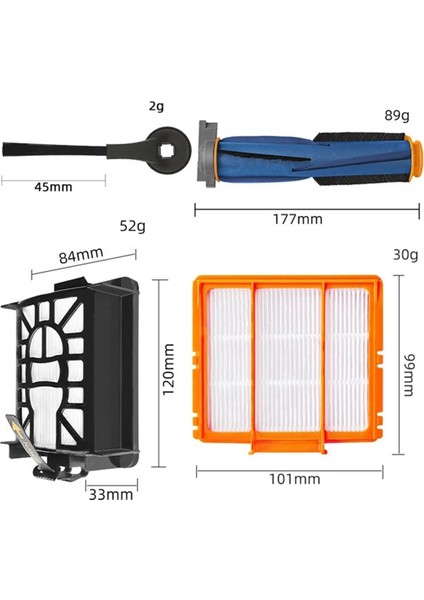 AV2501AE / AV2501S / RV2502AE Aı Robotlu Süpürge Için 8 Adet Yedek Filtre, Hepa Filtre Aksesuarları Seti (Yurt Dışından) indirimleri