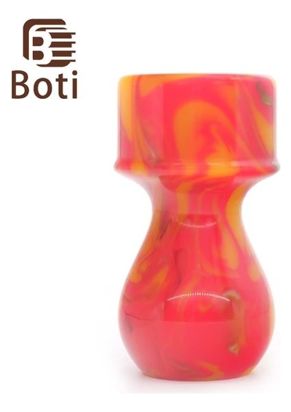 23MM Boti Fırça-Totem Saplı Kırmızı Sarı Renk Tıraş Fırçası Saplı Erkek Sakal Aleti Günlük Saç Bakım Ürünleri (Yurt Dışından)