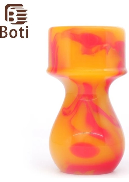 23MM Boti Fırça-Totem Saplı Kırmızı Sarı Renk Tıraş Fırçası Saplı Erkek Sakal Aleti Günlük Saç Bakım Ürünleri (Yurt Dışından)
