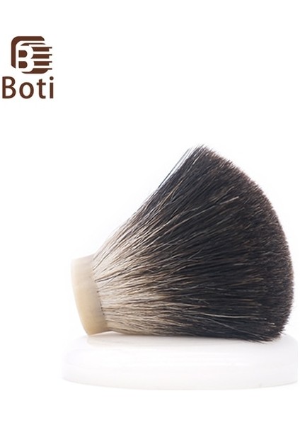 27MM Boti Brush-Shd Siyah Porsuk Saç Düğüm Fan Tipi El Yapımı Sakal Bakım Aracı Erkek Sakal Aracı Günlük Sakal Ürünleri (Yurt Dışından)