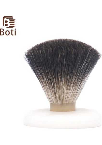 27MM Boti Brush-Shd Siyah Porsuk Saç Düğüm Fan Tipi El Yapımı Sakal Bakım Aracı Erkek Sakal Aracı Günlük Sakal Ürünleri (Yurt Dışından)