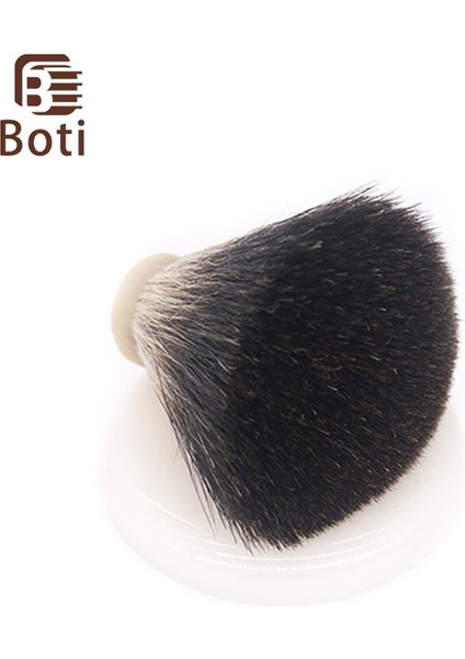 27MM Boti Brush-Shd Siyah Porsuk Saç Düğüm Fan Tipi El Yapımı Sakal Bakım Aracı Erkek Sakal Aracı Günlük Sakal Ürünleri (Yurt Dışından)