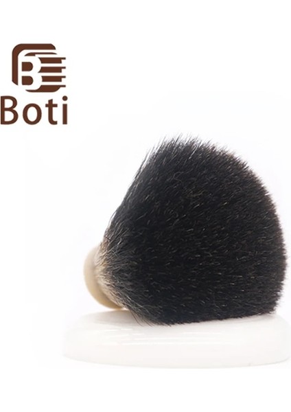27MM Boti Brush-Shd Siyah Porsuk Saç Düğüm Fan Tipi El Yapımı Sakal Bakım Aracı Erkek Sakal Aracı Günlük Sakal Ürünleri (Yurt Dışından)