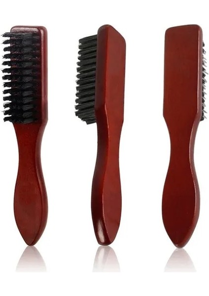 15.5cm 2.6cm Berber Ahşap Saplı Kuaförlük Yumuşak Saç Temizleme Fırçası Retro Boyun Silgi Kırık Tarak Kaldırmak Saç Şekillendirici Salon Araçları (Yurt Dışından)
