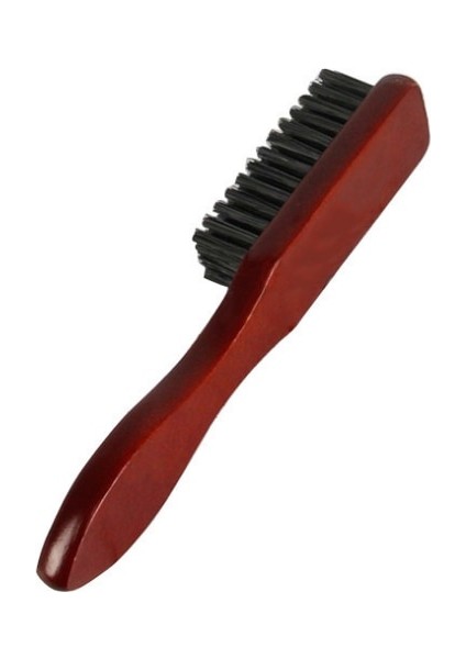 15.5cm 2.6cm Berber Ahşap Saplı Kuaförlük Yumuşak Saç Temizleme Fırçası Retro Boyun Silgi Kırık Tarak Kaldırmak Saç Şekillendirici Salon Araçları (Yurt Dışından)
