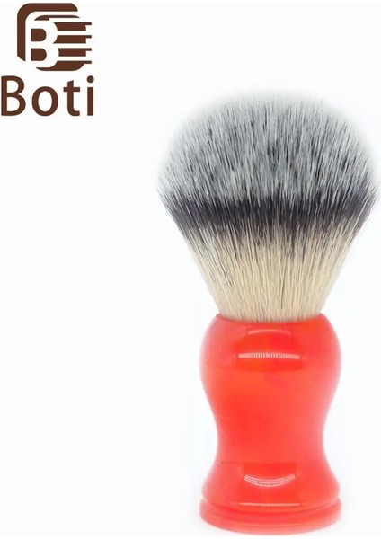 26MM Boti Fırça-Tatlı Oranger Kırmızı Renk Tıraş Fırçası Sapı El Yapımı Reçine Malzeme Erkek Tıraş Fırçası Aracı Tıraş Essentials (Yurt Dışından)