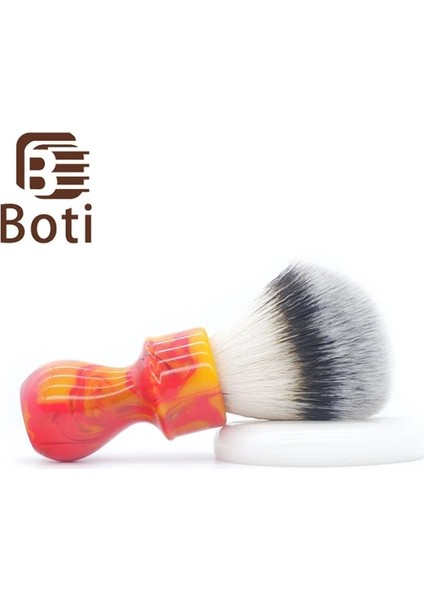 24MM Boti Fırça-3 Renk Sentetik Saç A Sınıfı Totem Sapı Kırmızı Sarı Renk Tüm Fırça Tıraş Fırçası Sapı Erkek Sakal Aracı (Yurt Dışından)