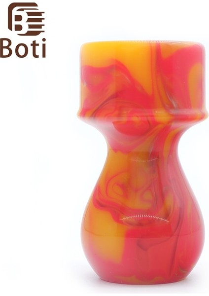 24MM Boti Fırça-3 Renk Sentetik Saç A Sınıfı Totem Sapı Kırmızı Sarı Renk Tüm Fırça Tıraş Fırçası Sapı Erkek Sakal Aracı (Yurt Dışından)