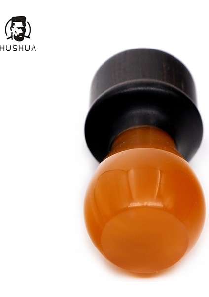 24MM Hushua Tıraş Ürünü Karamel Reçine ve Ahşap Saplı Erkek Sakal Temizleme Araçları Ahşap Fırça Tıraş Düzeltici (Yurt Dışından)