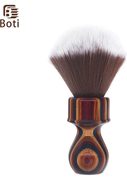 24MM Boti Fırça-Bayan Islak Tıraş Fırçası Yıllık Halka Ahşap Saplı Anne Kıvırcık Sentetik Saç Düğüm El Yapımı Erkekler Temizleme Sakal Aracı (Yurt Dışından)