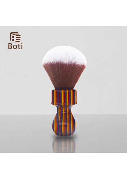 24MM Boti Fırça-Bayan Islak Tıraş Fırçası Yıllık Halka Ahşap Saplı Anne Kıvırcık Sentetik Saç Düğüm El Yapımı Erkekler Temizleme Sakal Aracı (Yurt Dışından)