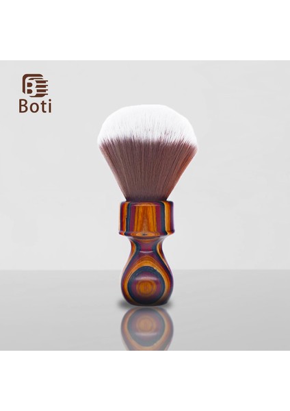 24MM Boti Fırça-Bayan Islak Tıraş Fırçası Yıllık Halka Ahşap Saplı Anne Kıvırcık Sentetik Saç Düğüm El Yapımı Erkekler Temizleme Sakal Aracı (Yurt Dışından)