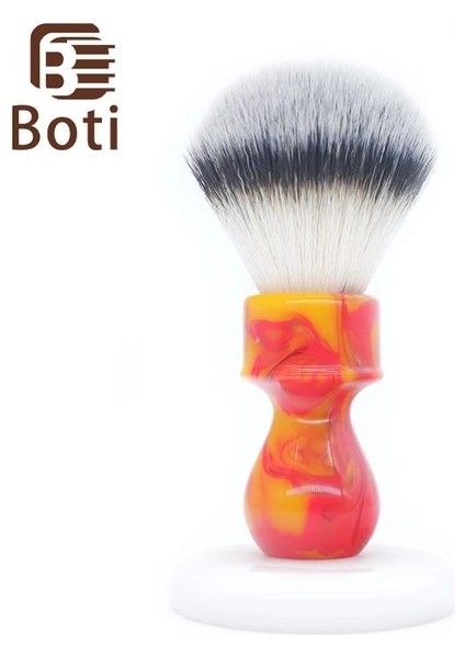 25MM Boti Fırça-3 Renk Sentetik Saç A Sınıfı Totem Sapı Kırmızı Sarı Renk Tüm Fırça Tıraş Fırçası Sapı Erkek Sakal Aracı (Yurt Dışından)
