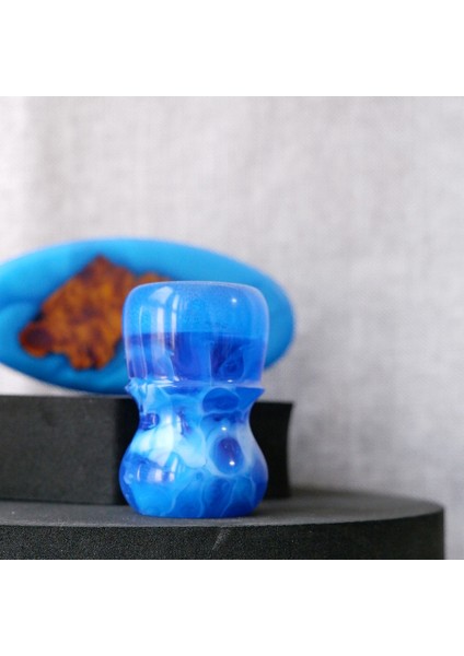 30MM Boti Fırça Derin Deniz Gözü Reçine Kolu Berber Dükkanı Tıraş Profesyonel Aracı Erkek Sakal Şekillendirici Tasarım (Yurt Dışından)