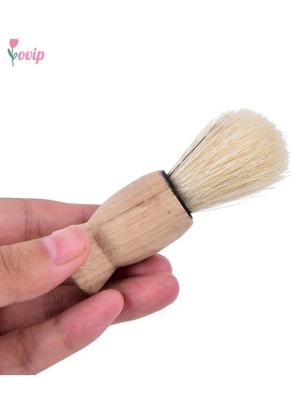 1 Adet Profesyonel Ahşap Saplı Porsuk Saç Sakal Tıraş Fırçası En Iyi Bıyık Berber Aracı Yüz Salon Erkekler Için Baba Hediye (Yurt Dışından)
