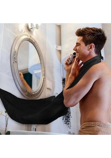 1 Takım Bir Adam Banyo Önlüğü Erkek Sakal Önlük Jilet Tutucu Saç Tıraş Sakal Catcher Su Geçirmez Çiçek Bez Ev Temizlik Koruyucu (Yurt Dışından)