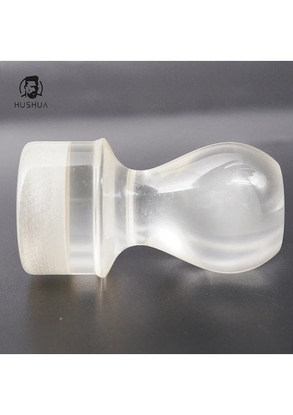 30MM Hushua Tıraş Ürünü Yüksek Kaliteli El Yapımı Erkek Tıraş Fırçası Şeffaf Reçine Kolu Sakal Düzeltici Erkekler Için (Yurt Dışından)