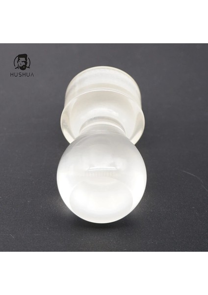 30MM Hushua Tıraş Ürünü Yüksek Kaliteli El Yapımı Erkek Tıraş Fırçası Şeffaf Reçine Kolu Sakal Düzeltici Erkekler Için (Yurt Dışından)