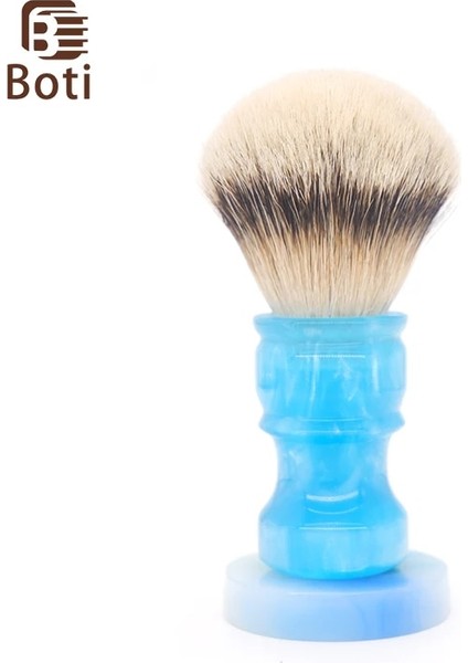 25MM Boti Fırça-El Yapımı Mavi Reçine Kolu Yüksek Kaliteli Sakal Bakımı Aracı Tıraş Fırçası Kolu Erkekler Için Orijinal Hediye (Yurt Dışından)