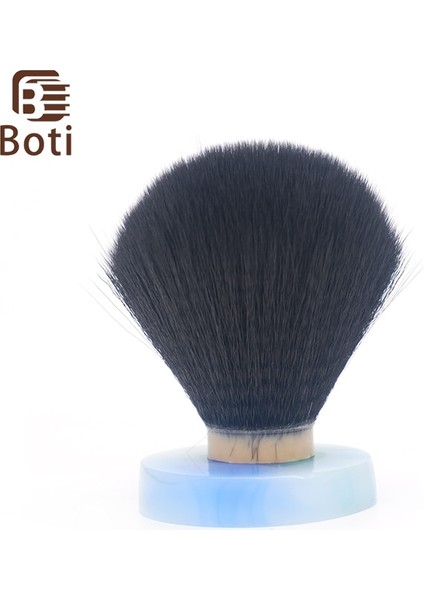 20MM Boti Fırça-Siyah Sentetik Saç Knot Ampul Tipi Günlük Özel Sakal Bakım Aracı El Yapımı Sakal Şekillendirme Kiti (Yurt Dışından)