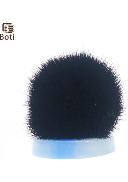 20MM Boti Fırça-Siyah Sentetik Saç Knot Ampul Tipi Günlük Özel Sakal Bakım Aracı El Yapımı Sakal Şekillendirme Kiti (Yurt Dışından)