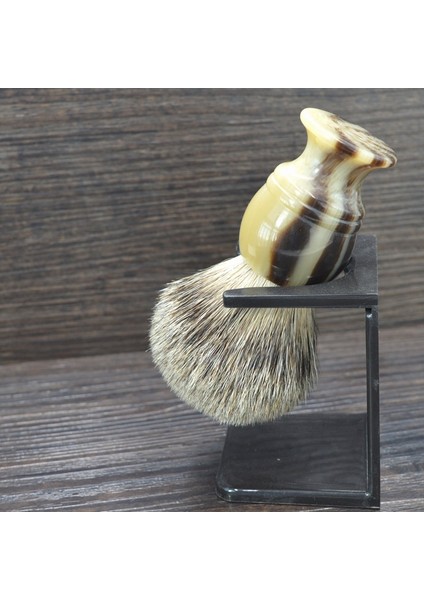 22MMKNOT Dscosmetic Süper Porsuk Saç Tıraş Fırçası Reçine Saplı ve Adam Tıraş Için Akrilik Tıraş Standı Tutucu (Yurt Dışından)