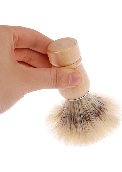 4X10 cm 1 Adet Erkekler Tıraş Sakal Fırçası Emniyetli Jilet Fırçası Porsuk Saç Tıraş Ahşap Saplı Yüz Temizleme Aletleri Yüksek Kalite Pro Salon Aracı (Yurt Dışından)