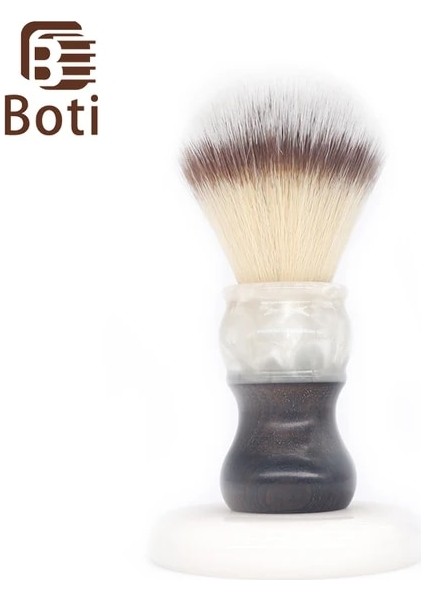 28MM Boti Fırça-Pembe 3 Renk 4. Sentetik Saç Düğüm Güdük Saplı Bütün Fırça Erkek Sakal Aracı Ampul Tipi (Yurt Dışından)