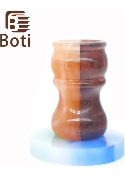Pembe 24MM Boti Fırça-Pembe-Ahşap ve Kamkat Renkli-Ahşap Saplı Yüksek Kaliteli Reçine-Ahşap Saplı El Yapımı Sakal Şekillendirme Alet Seti Özel Boyut (Yurt Dışından)